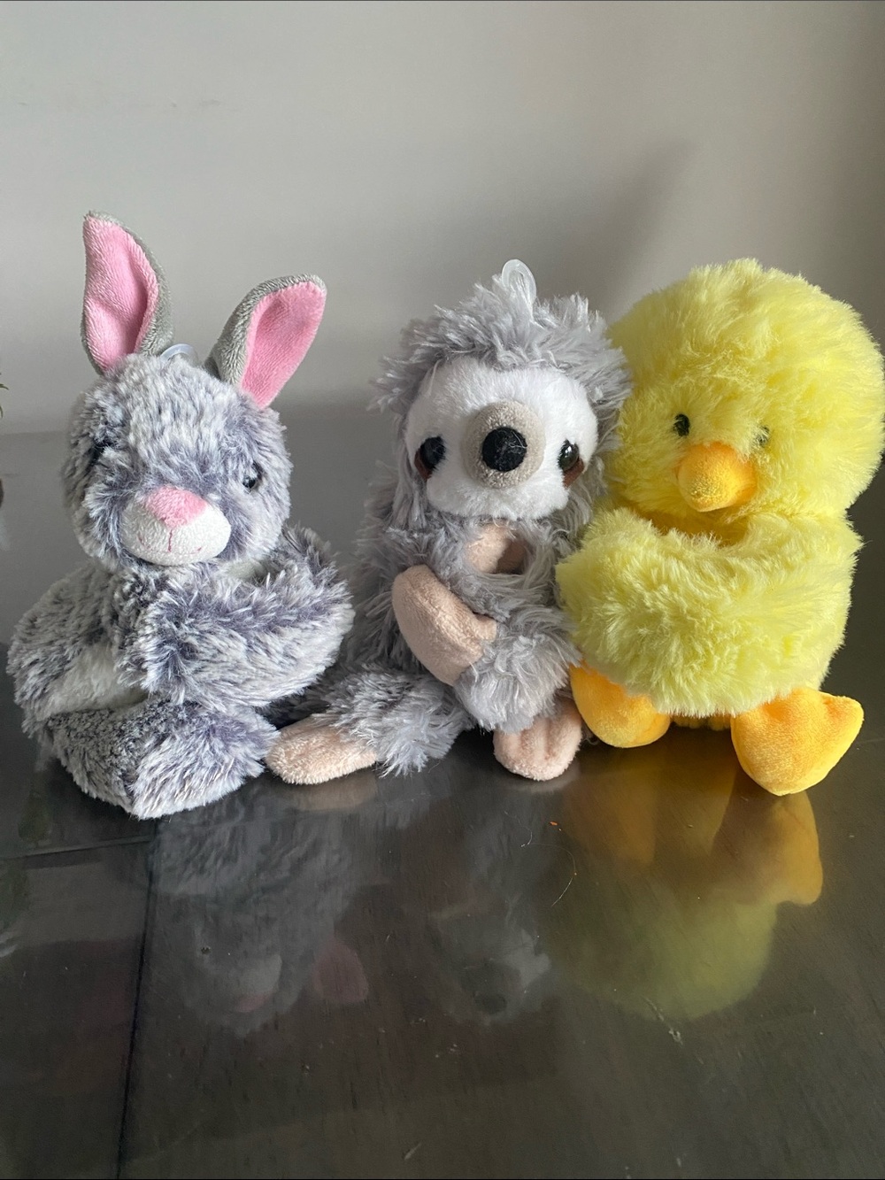 “Huggers” GANZ & Wild Republic Gray Bunny, Gray Sloth, Yellow Chick gifts